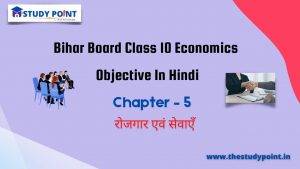 Read more about the article Bihar Board Class 10 Economics Objective Chapter – 5 रोजगार एवं सेवाएँ