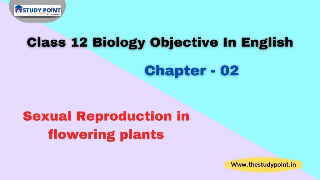 Class 12 Biology Objective In English Chapter 2 Sexual Reproduction In Flowering Plants The 6676