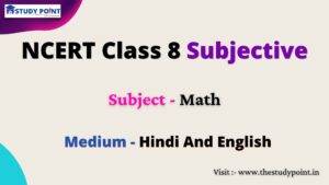 Read more about the article NCERT Class 8 Math Subjective