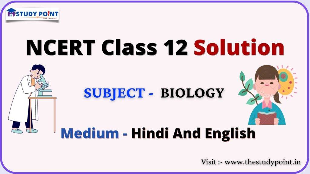 NCERT Solution For Class 12 Biology
